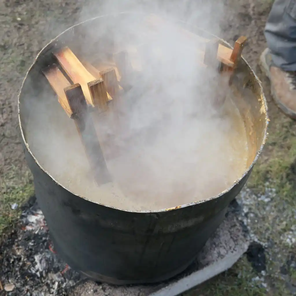 جوشاندن قاب های زنبور عسل