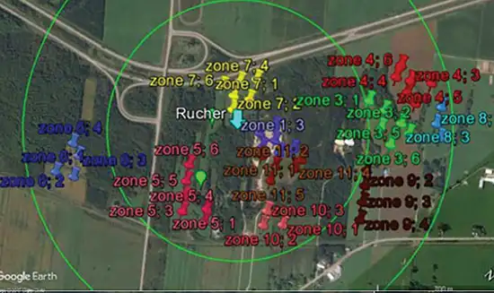 استفاده از نرم‌افزار Google Earth برای شناسایی مناطق بالقوه تجمع نرها