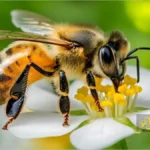 فواید گرده برای زنبور عسل 1 زنبور عسل روی شکوفه